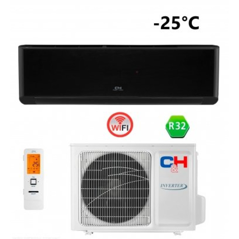 Кондиціонер Cooper&Hunter CH-S09FTXAL2-FB Wi-Fi SUPREME CONTINENTAL (FULL BLACK) R32 